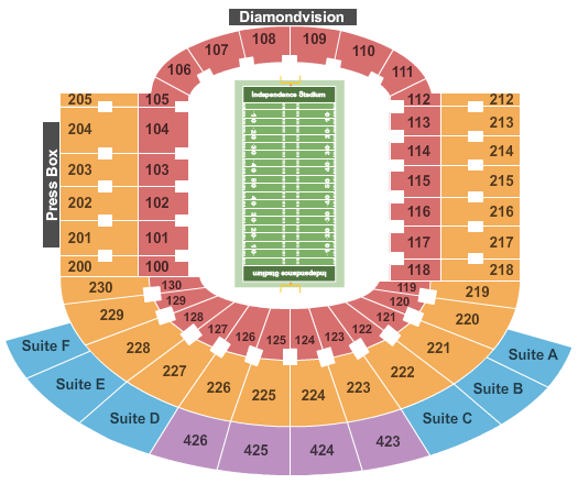 Independence Stadium Independence Bowl Seating Chart